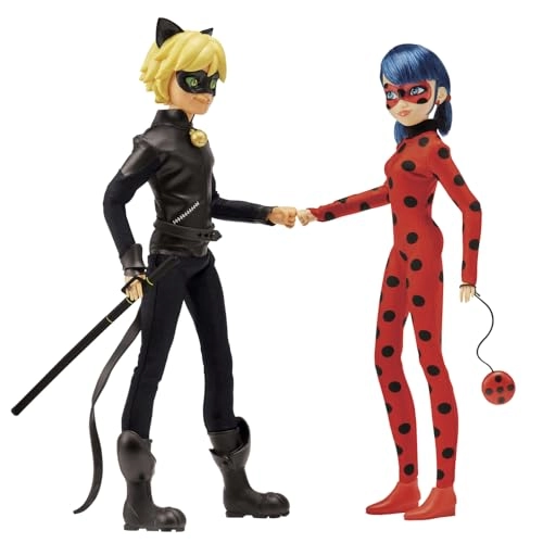 Ladybug Doll + Cat Noir Doll
