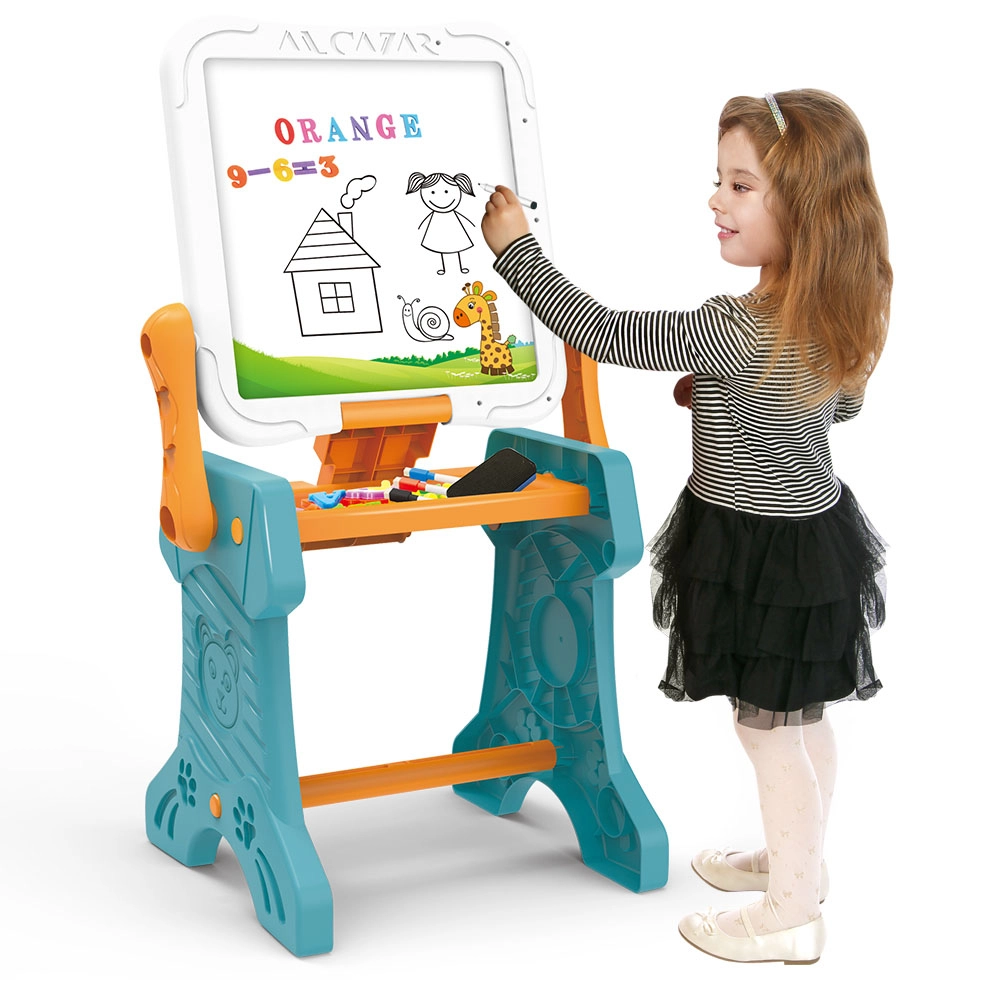 2-In-1 Table & Magnetic Learning Board Set with Chair - Suitable for 3 years and above 43 pieces