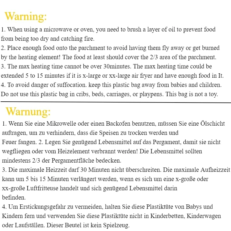 Air Fryer Liners - Paper 210pcs