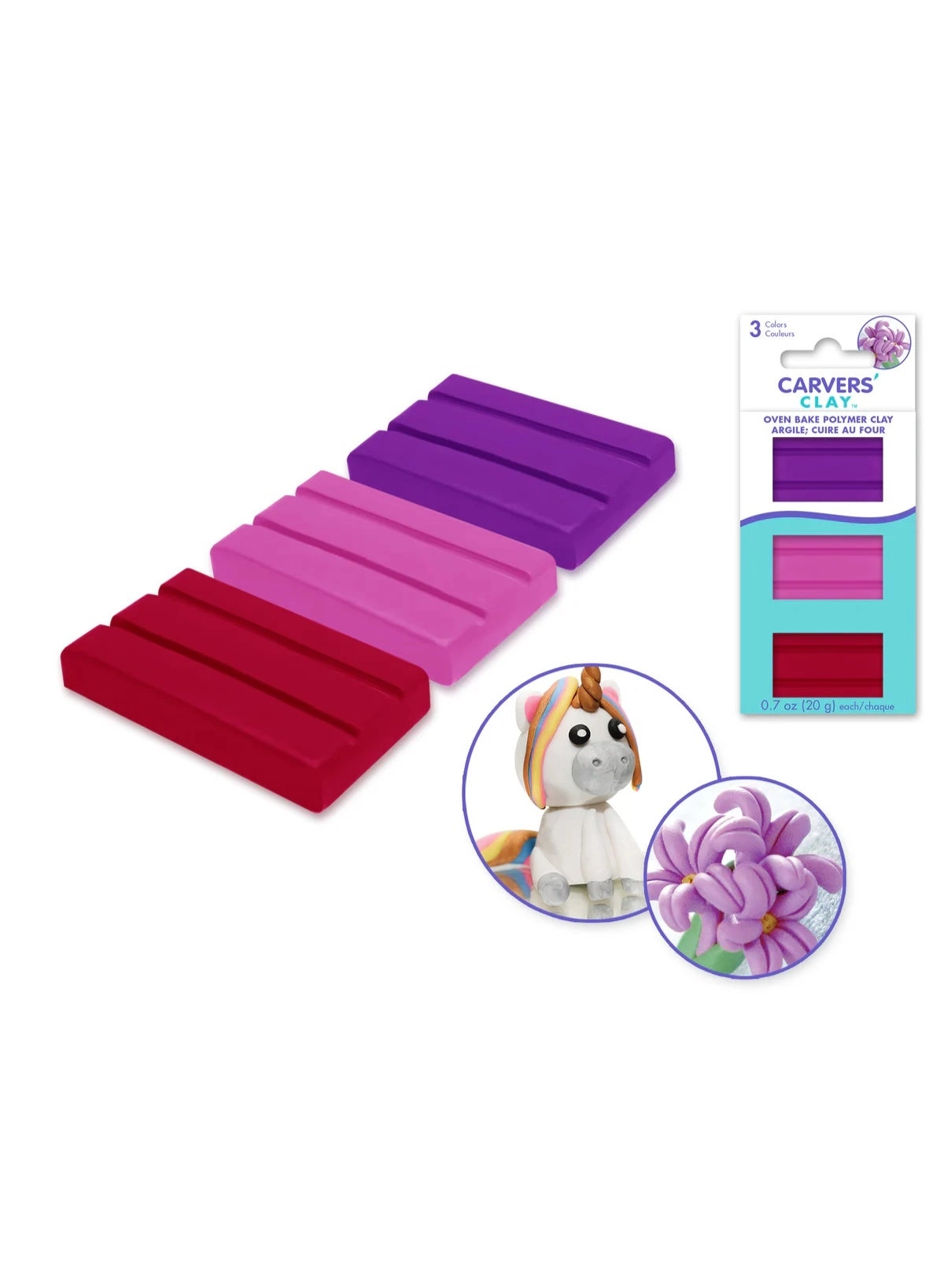 Carvers' Clay - Polymer Clay 60G 3pcs.