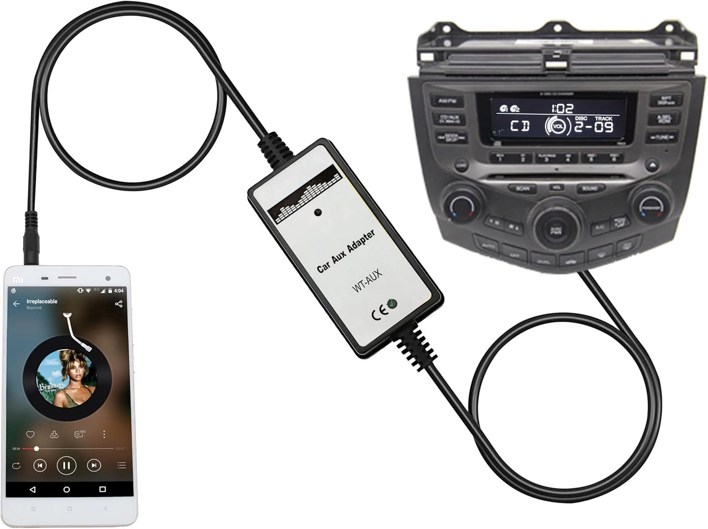 Yomikoo Car Audio Input Adapter - USB & AUX Interface
