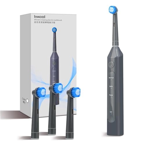 Rotating Electric Toothbrush - IPX7 Waterproof 2-Min Smart Timer Wireless Charging