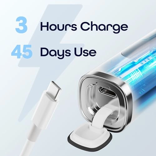 Sonic Electric Toothbrush - 6 Brush Heads 5 Adjustable Modes 45 Days