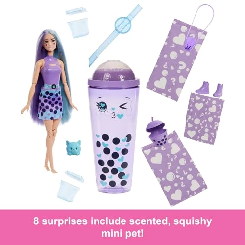 Taro Milk Fashion Doll - Bubble Tea Scented Puppy 8 Color Changing Surprises Ages 3+