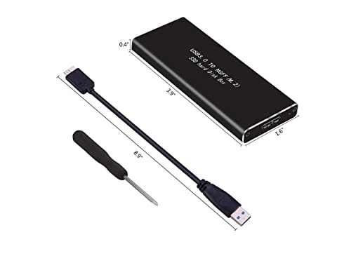 M.2 SSD Enclosure - USB3.0 SATA-bus NGFF M.2 Key B/B+M 2230 2242 2260 2280