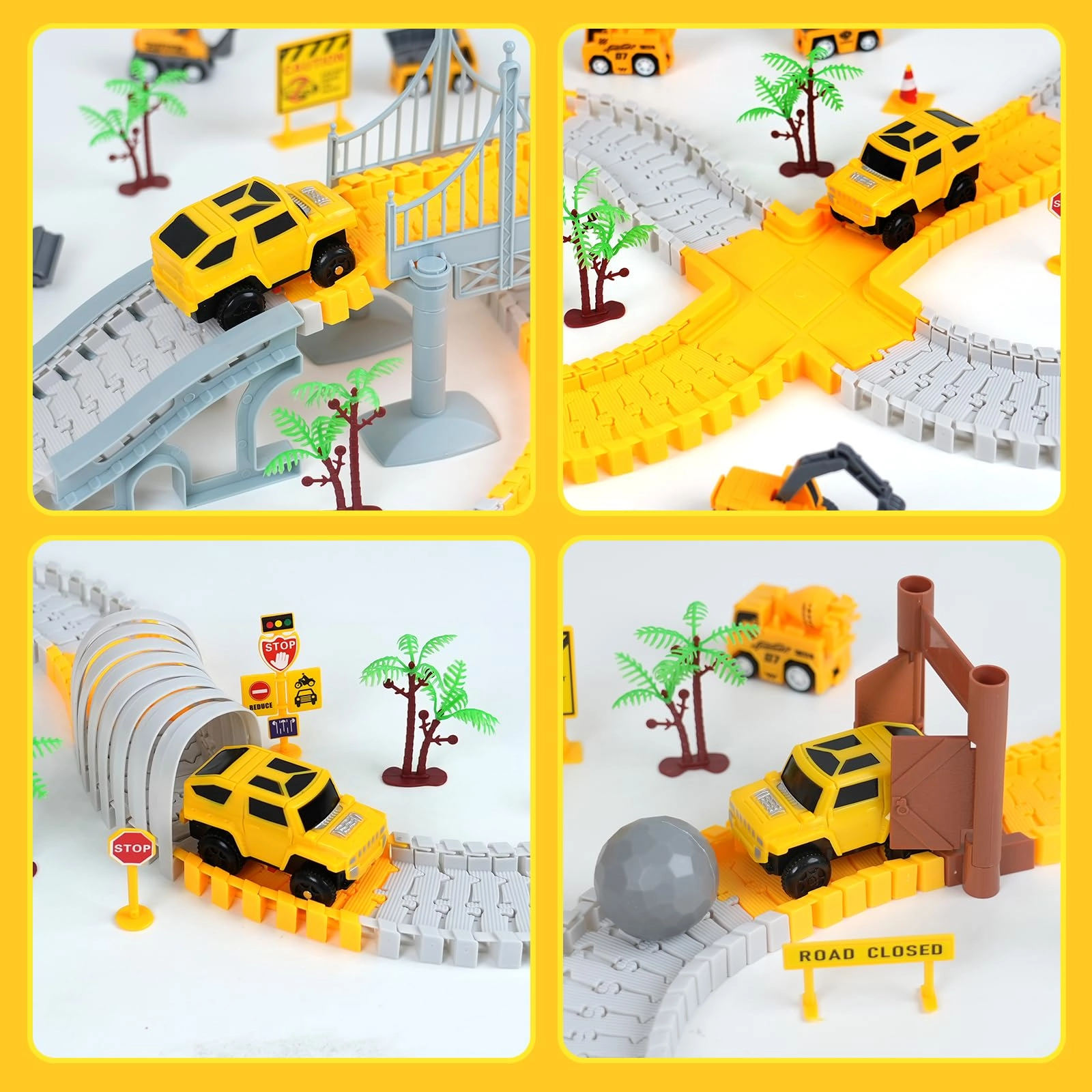 Construction Race Track - dinosaur