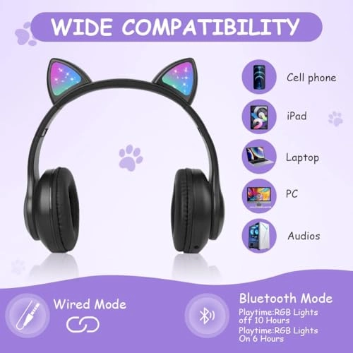 Bluetooth Cat Ear Headphones Wireless Headphone