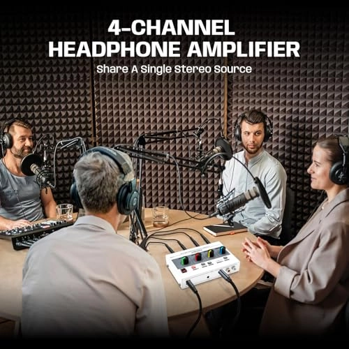 Headphone Amplifier - 4-Channel 3.5mm & 6.35mm Jacks
