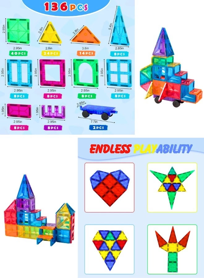 Magnetic Tiles - 136 pcs