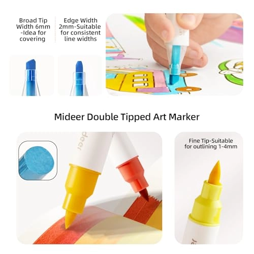 Dual Tip Markers - Multi Colour Brush & Chisel Tip