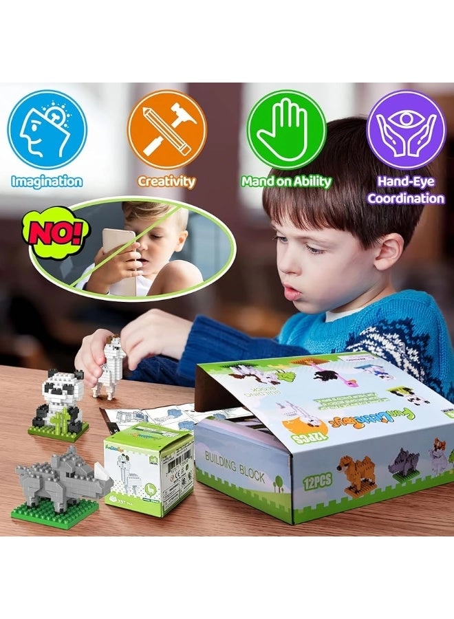 Mini Animals Building Blocks - Animals 12pcs