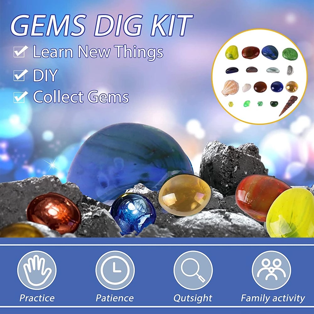 Gem Dig Kit - 17pcs Suitable for 6 years & above