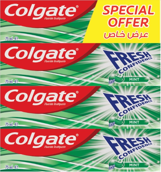Colgate Fresh Confidence Green Toothpaste 4 x 75 ml