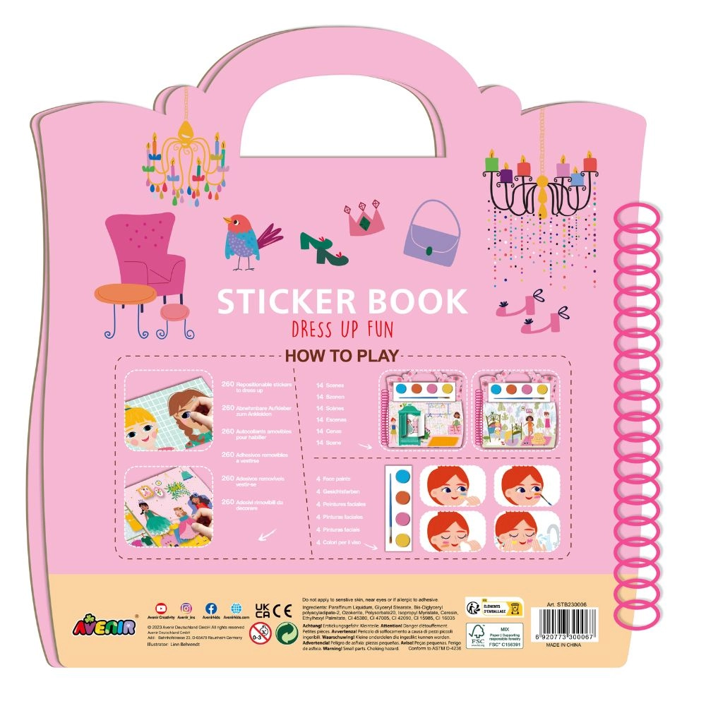 Dress Up Activity Sticker Book 260 pcs