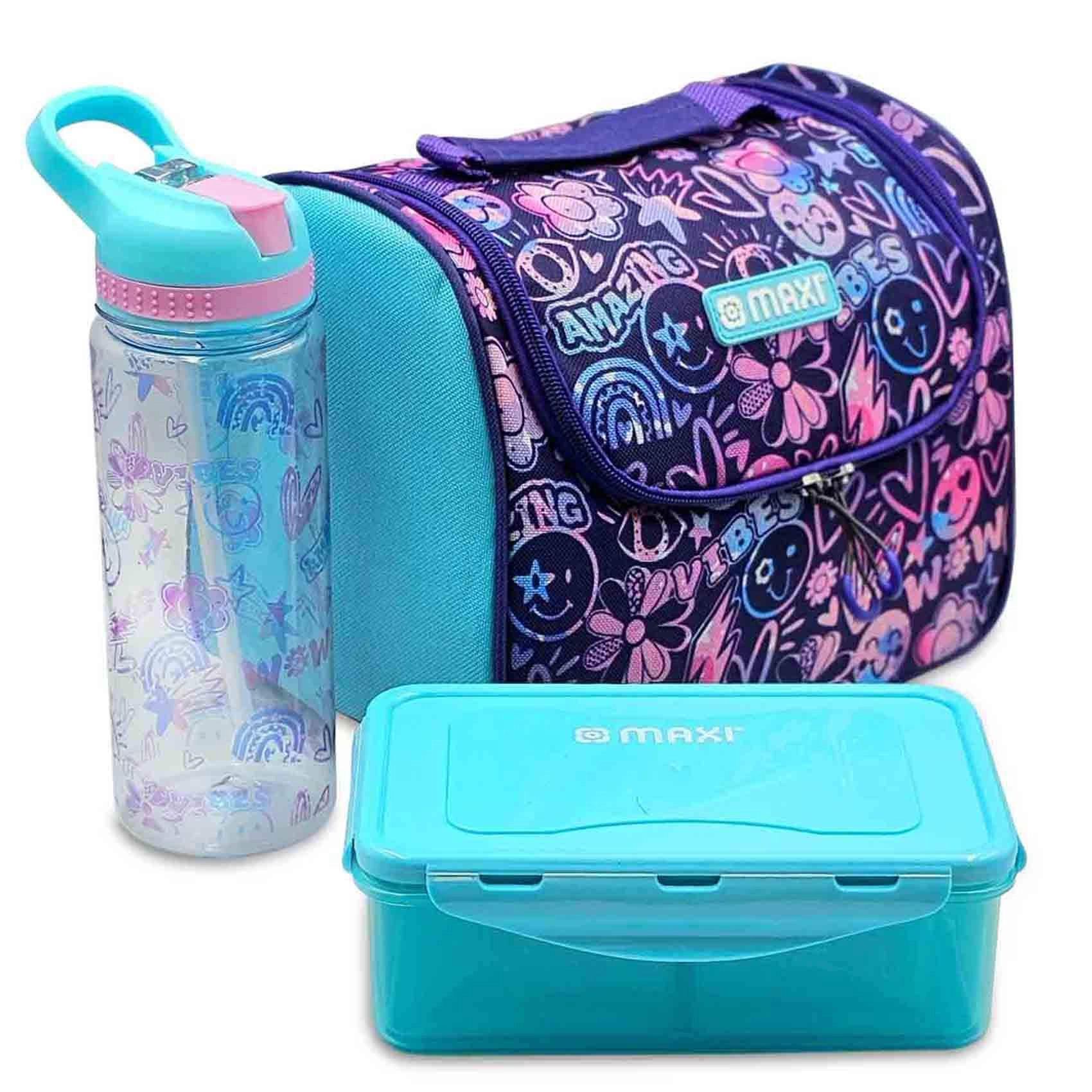 Maxi Insulated Lunch Bag + Lunch Box + Water Bottle