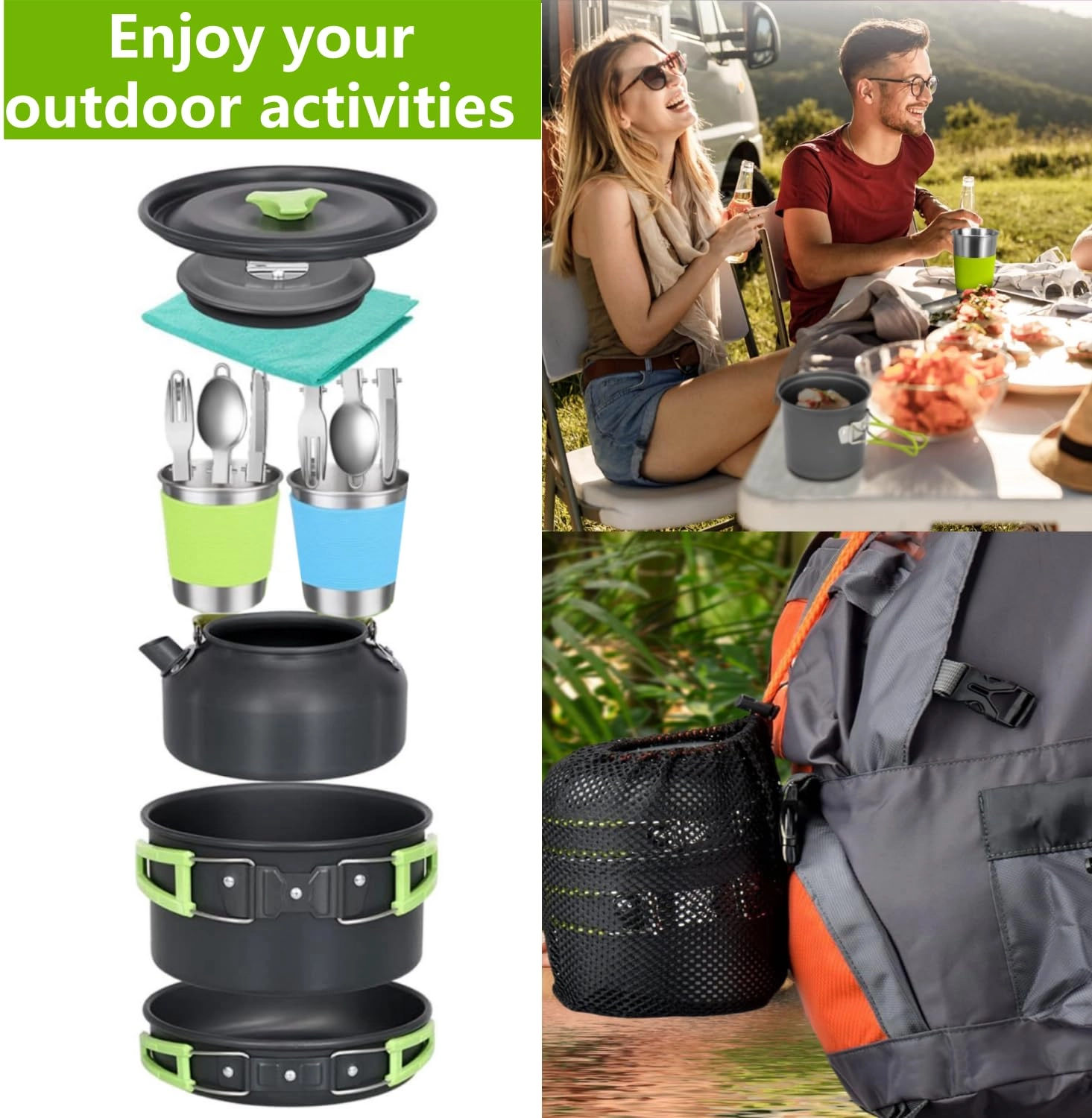 Mess Kit - 15pcs 1.9L