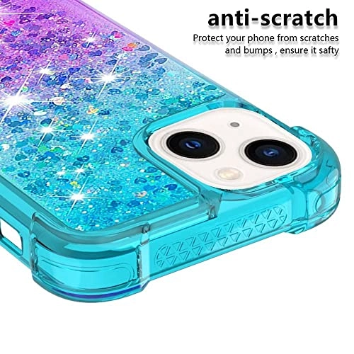 Glitter Moving Quicksand Flowing Cover - TPU Silicone Bumper for iPhone 14
