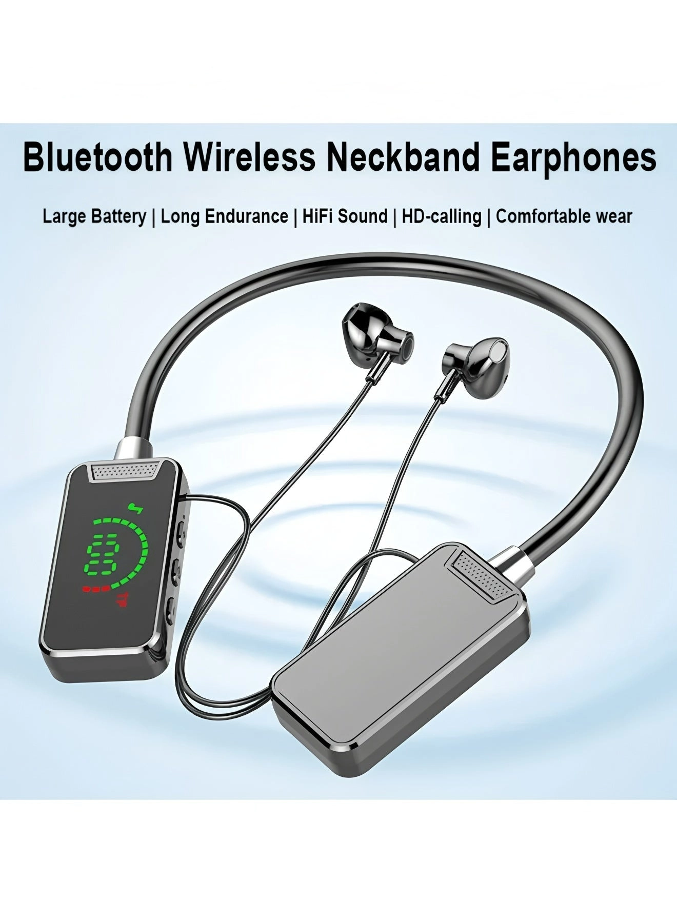 Neckband Bluetooth Earphones Wireless Headphone