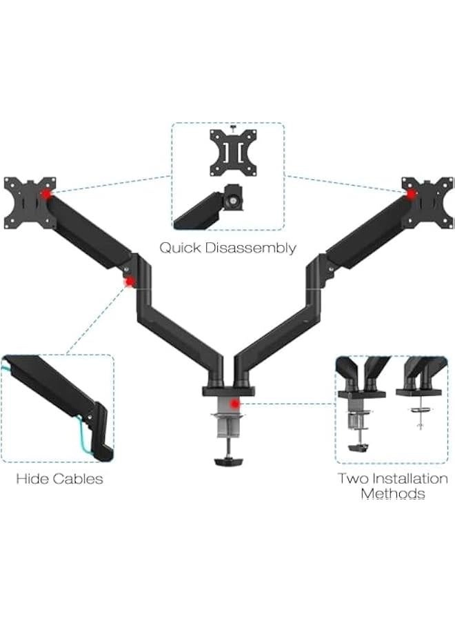 Dual Monitor Stand - 17″–36″ 75x75 or 100x100mm