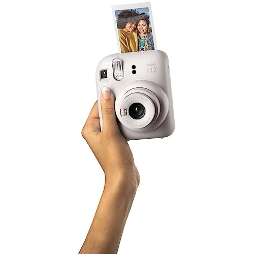 Instax Mini 12 - Clay White + Carrying Case + Instax Mini Film - 40 Sheets + Photo Album - 64 Pockets