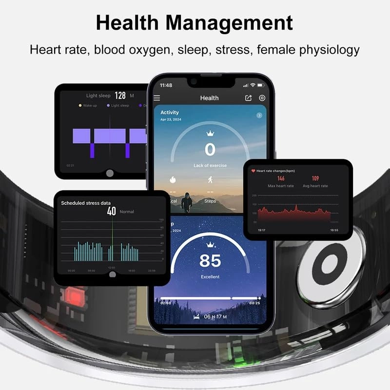 R05 Smart Ring - Charging Case NFC Heart Rate Monitor