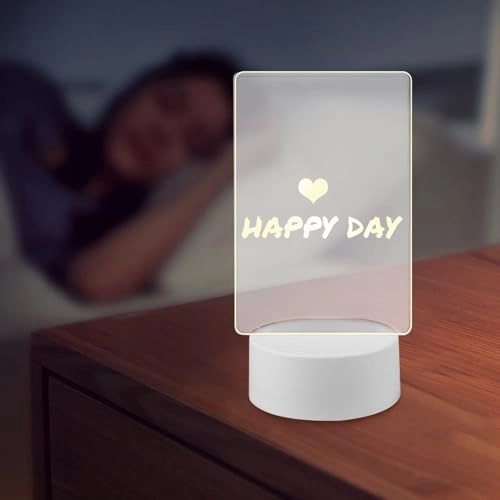 LED Note Board - Acrylic Warm Yellow LED USB & Battery Powered