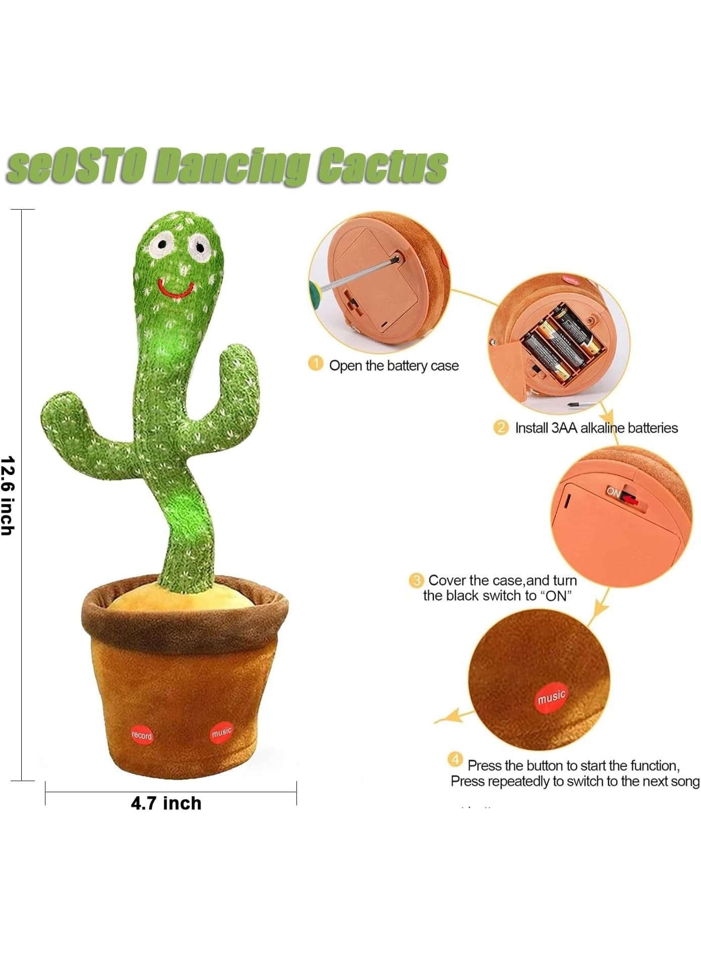 Talking Dancing Cactus Musical Toy