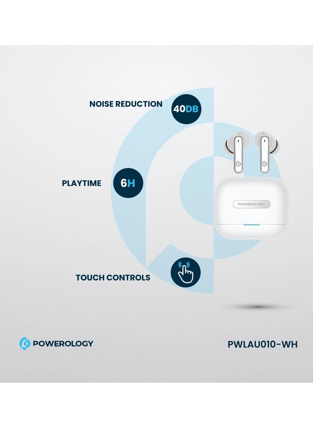 Hybrid ANC+ENC 6Mic Earphone Wireless Earphone