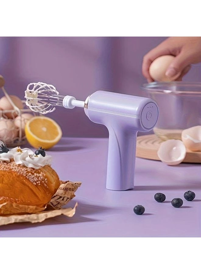 Handheld Cream Mixer - USB Rechargeable 3-Speed 2-in-1