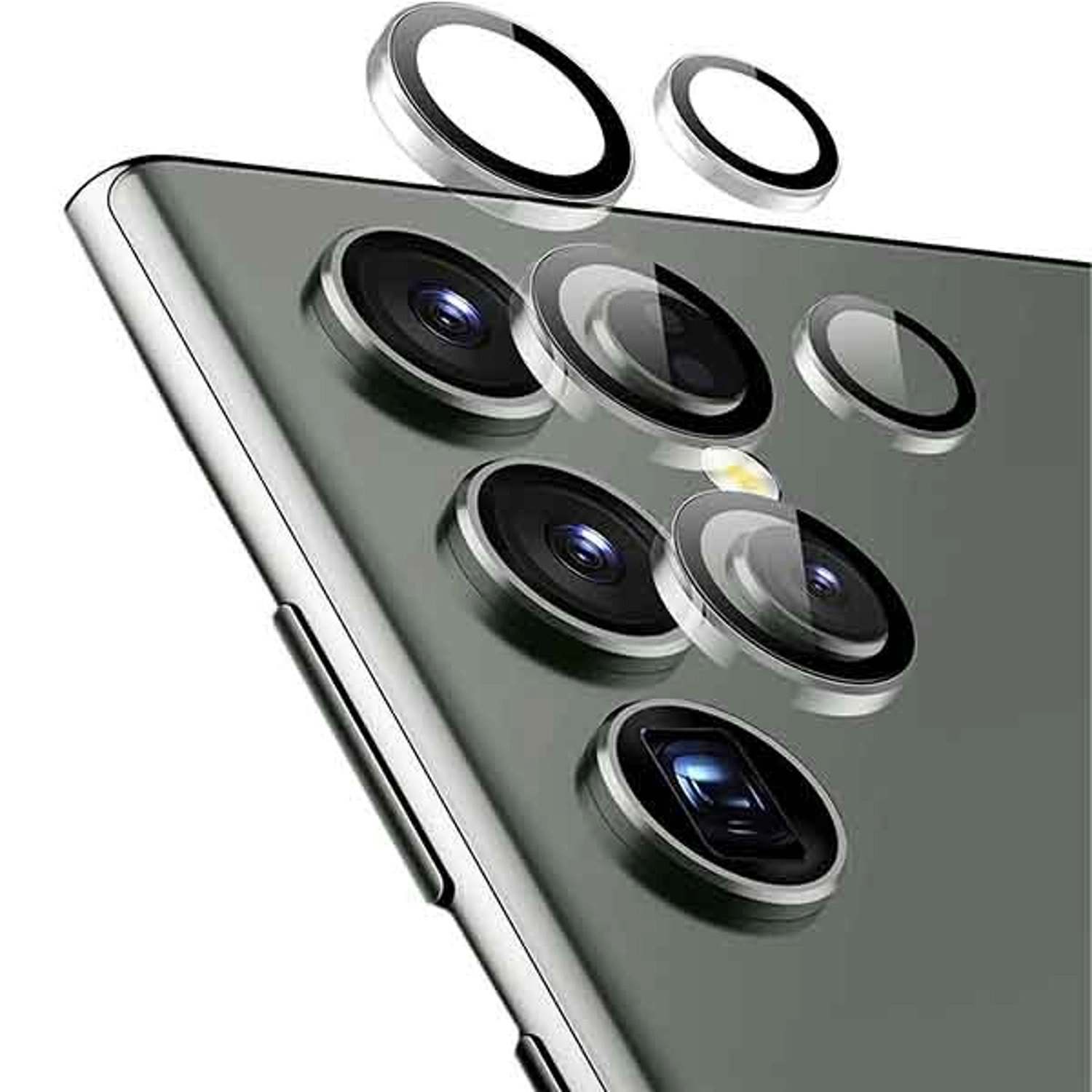 Electronic Silk Road Corp. Clear Tempered Glass Camera Lens Protector for Galaxy S23 Ultra