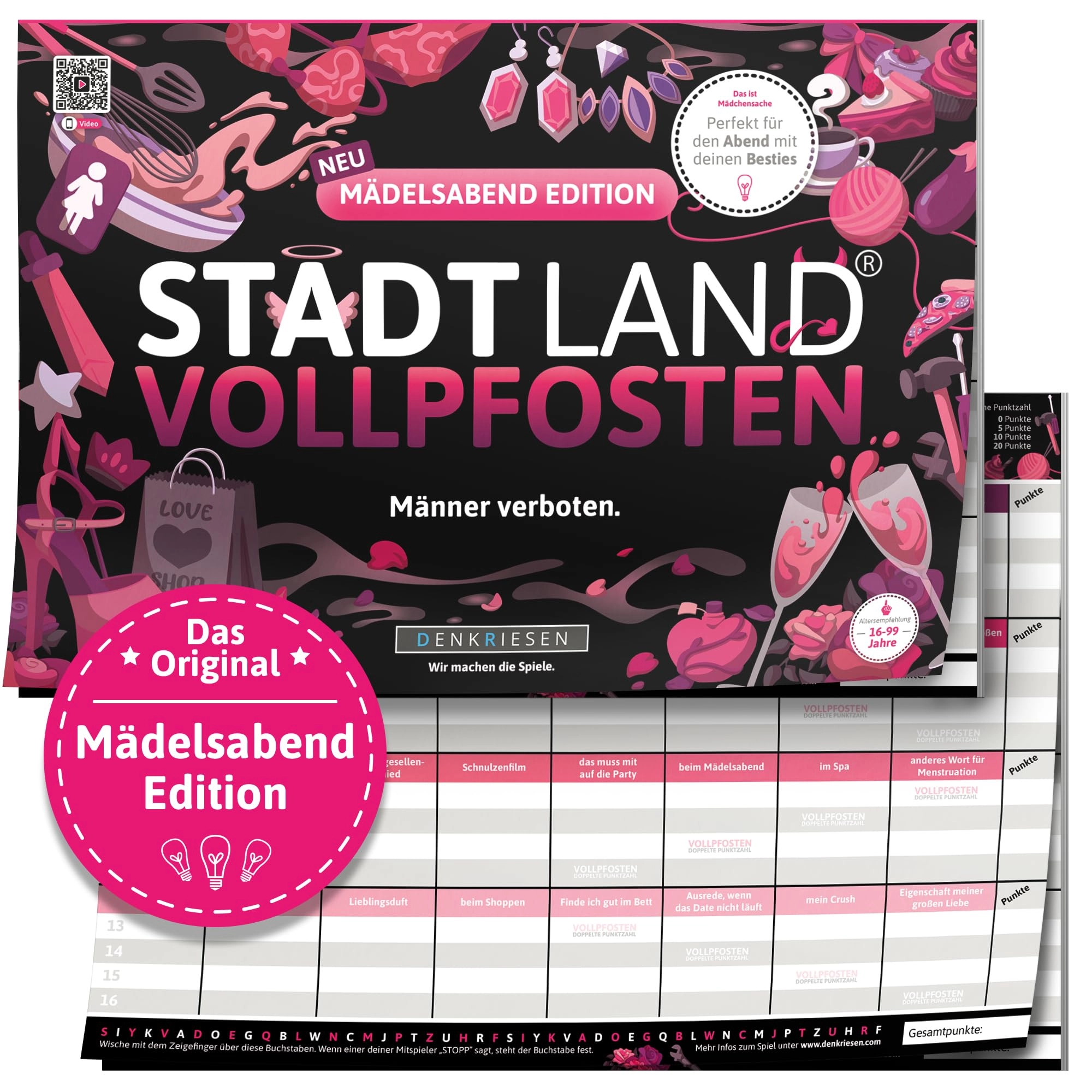 Denkriesen Stadt Land VOLLPFOSTEN: Girls' Evening Edition (German)