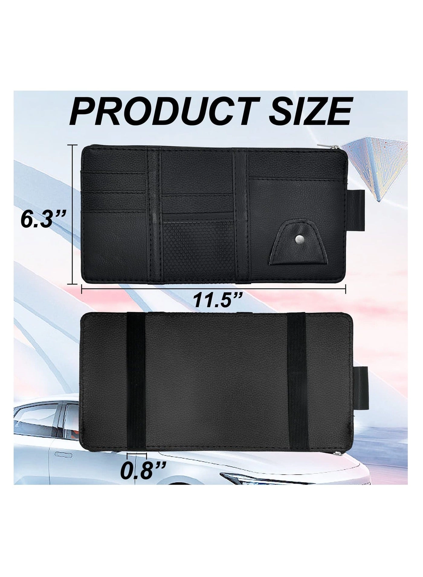 Car Sun Visor Interior Accessories Cards - 2 Pack 8 CD or DVD Sleeves