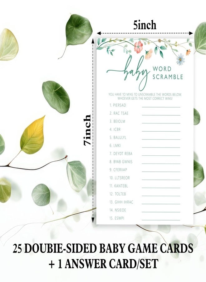 25 Spring Floral Baby Shower Games - 2 Games