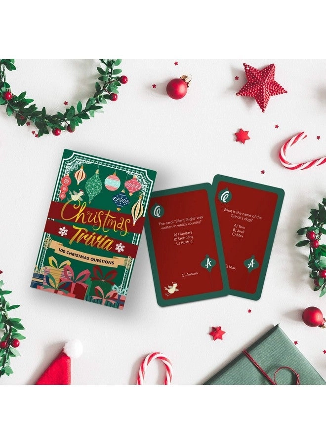 Christmas Trivia Cards - Pocket-Sized Xmas Themed Portable Travel Game