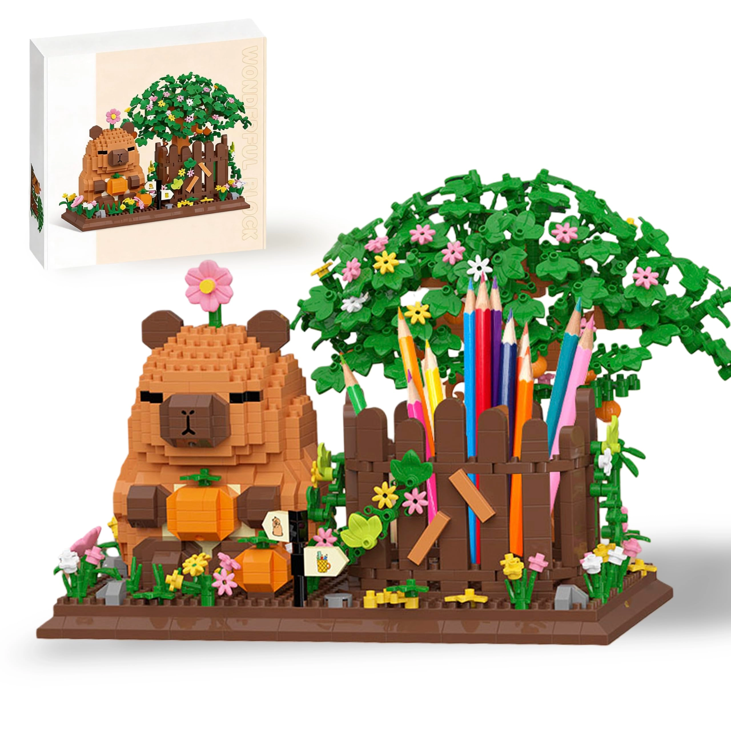 IBLOTIME Capybara Pen Holder Building Set