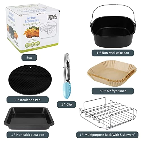 Air Fryer Accessories - Stainless steel silicone 6PCS