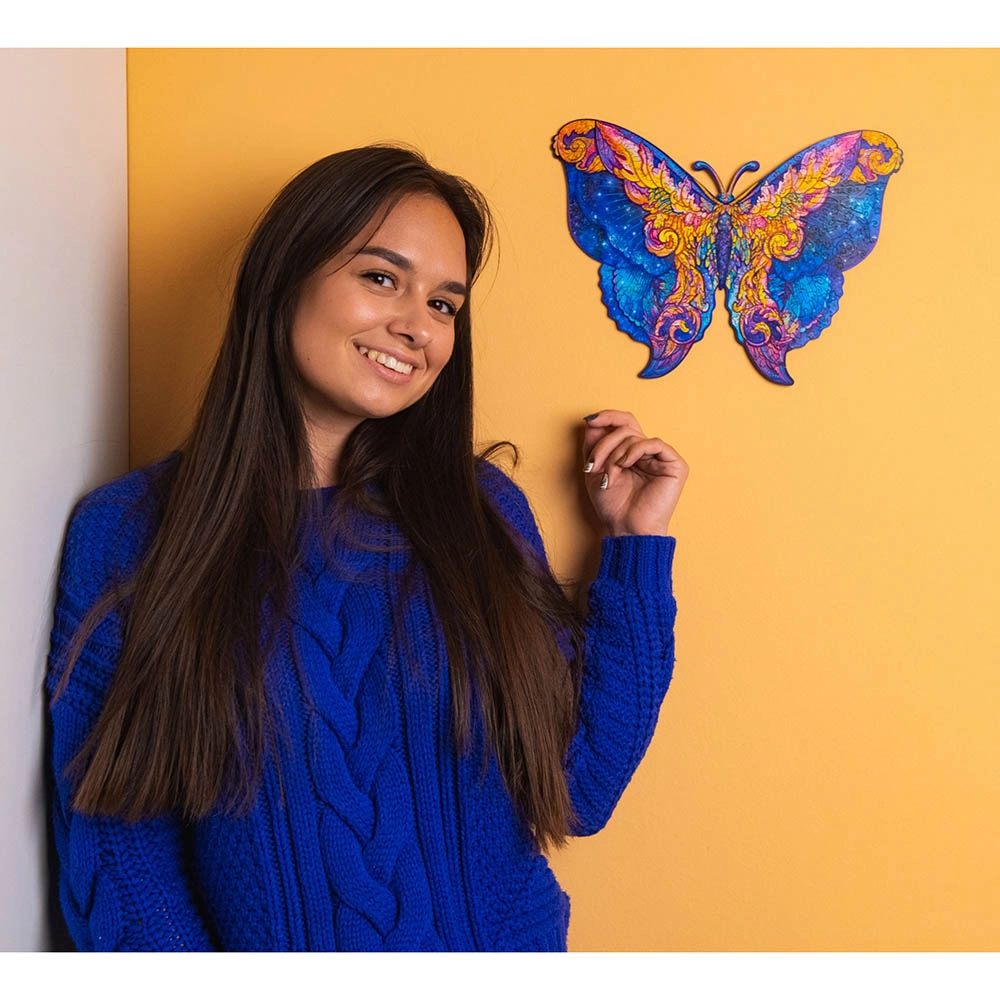 Intergalaxy Butterfly Wooden Puzzle (4107390-BUTTERFLY_M) - 199 pcs