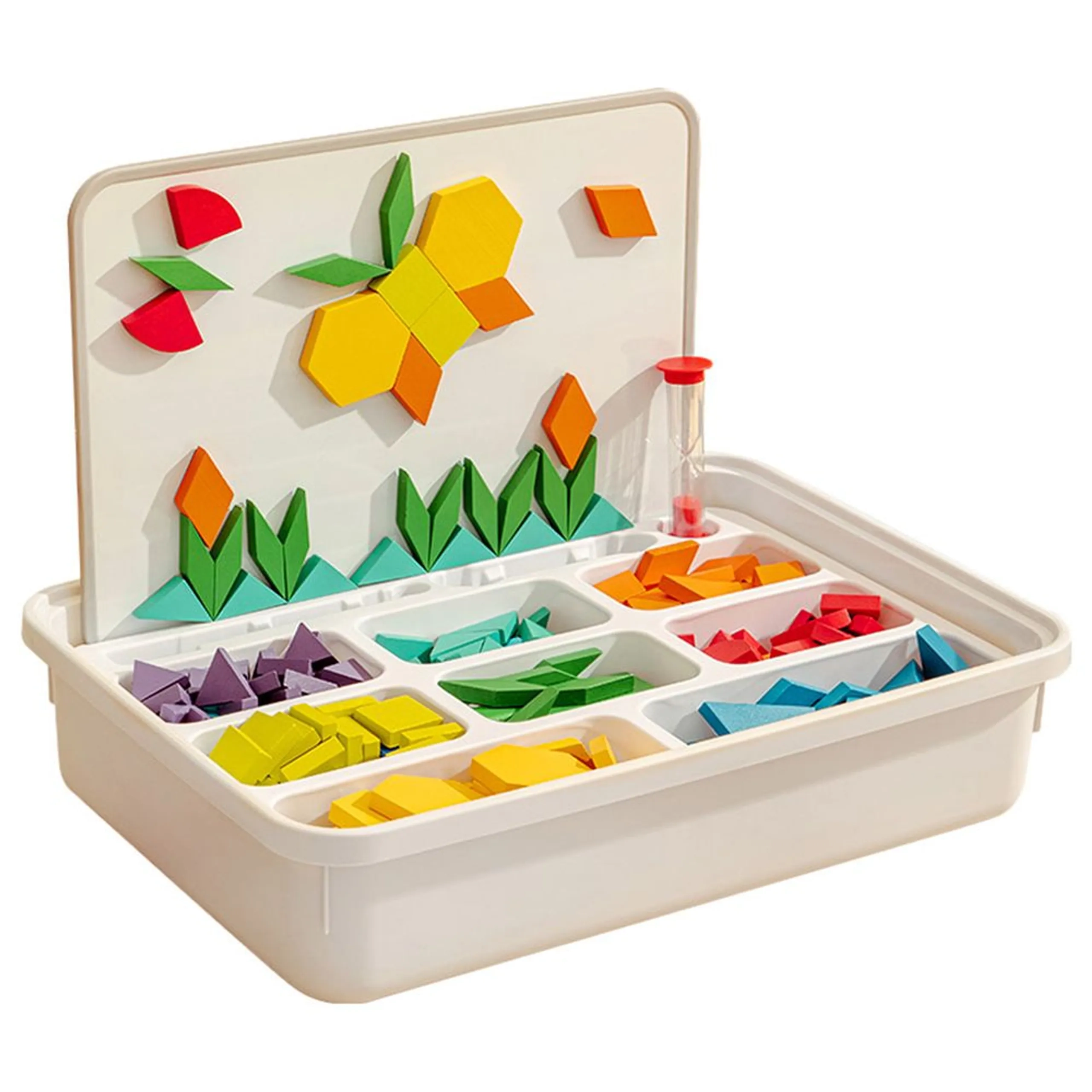 Magnetic Wooden Geometry Blocks - 250pcs