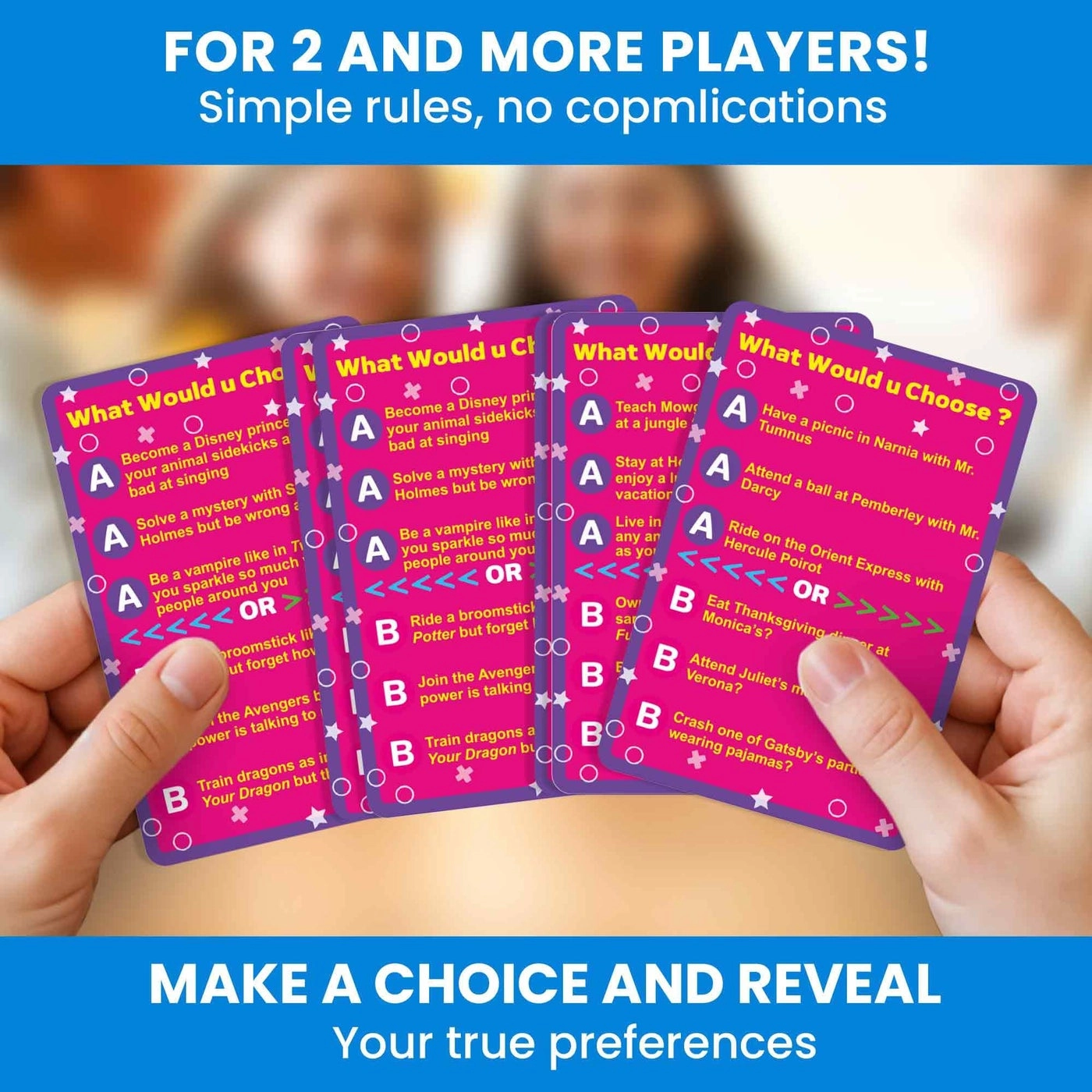 Pop Culture Card Game - teens tweens and adults 100card