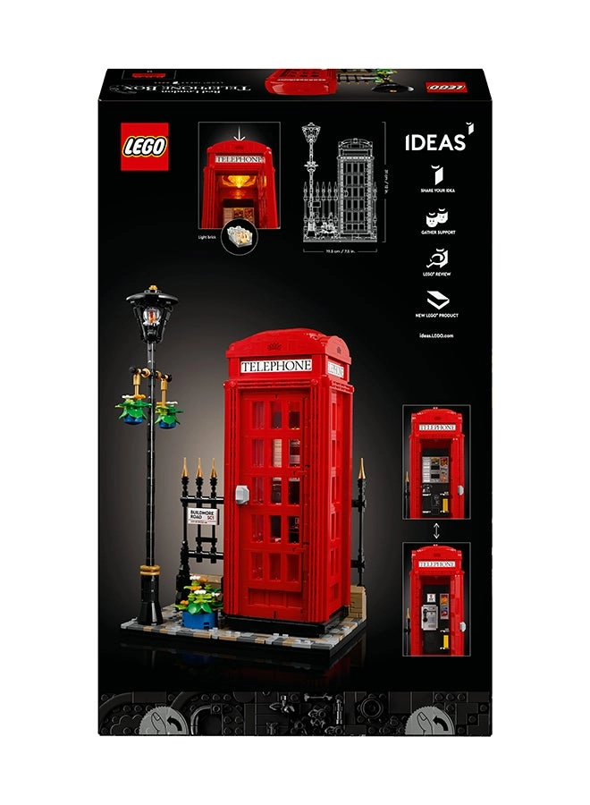 Red London Telephone Box (21347) - Model Kit Mobile Phone Stand