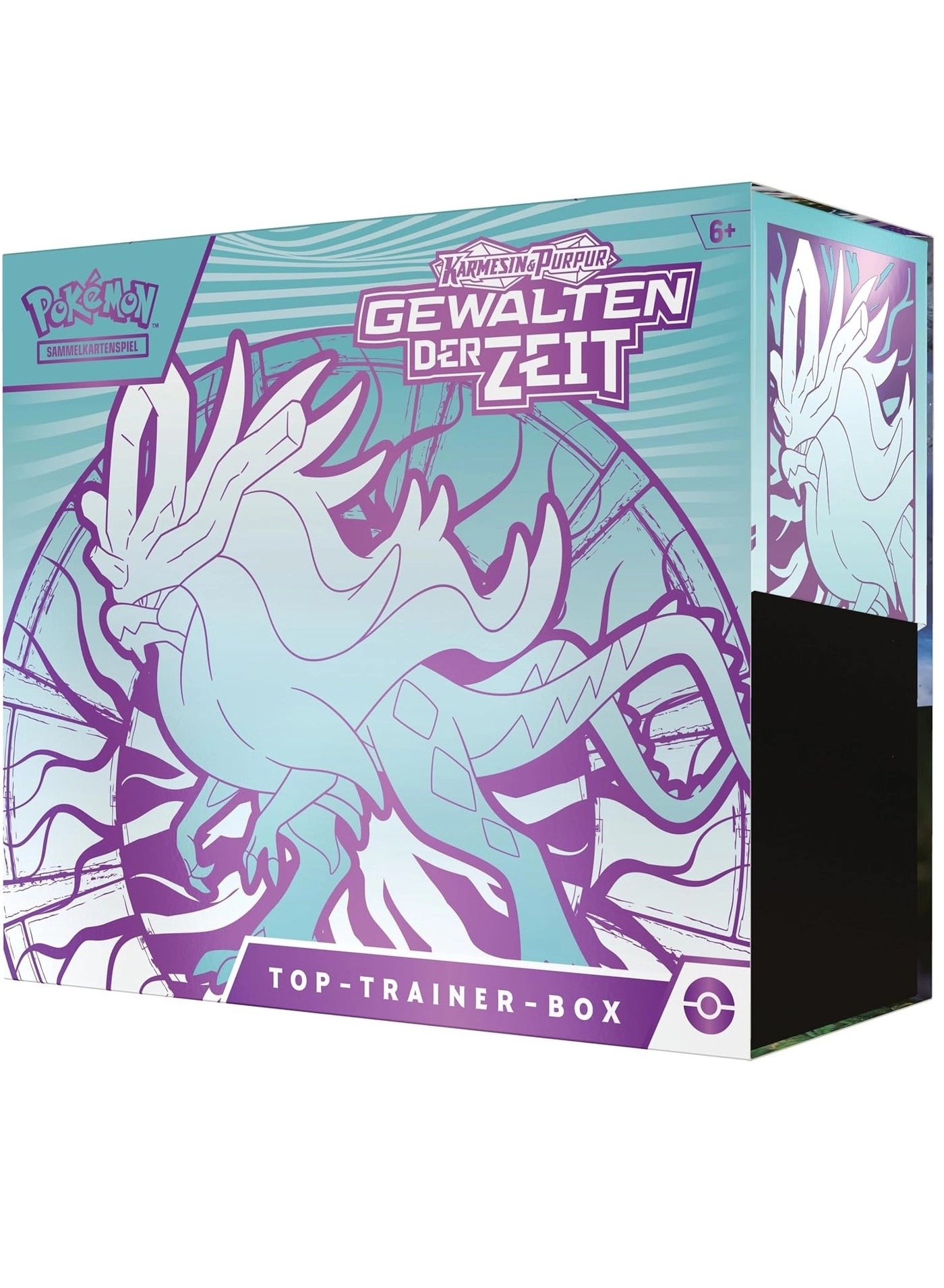 Pokémon Top Trainer Box Crimson & Purple - Forces of Time: Windwave - 1 Holographic Full Screen Promo Card 9 Booster Packs