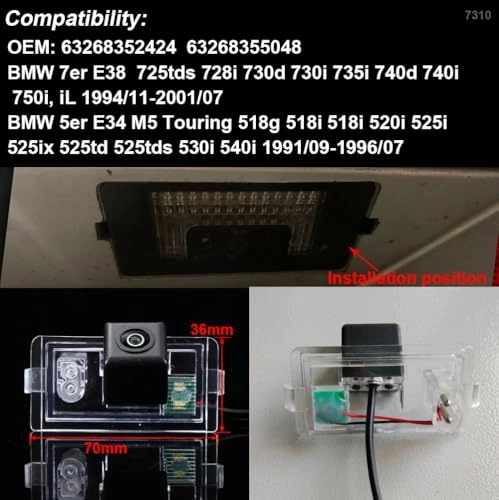 Backup Camera - universal RCA connector 1280*720 pixels