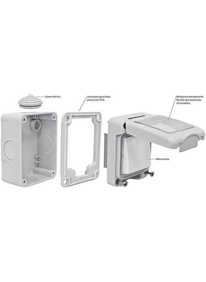 PRESTON 10A 2-Gang 1-Way Switch