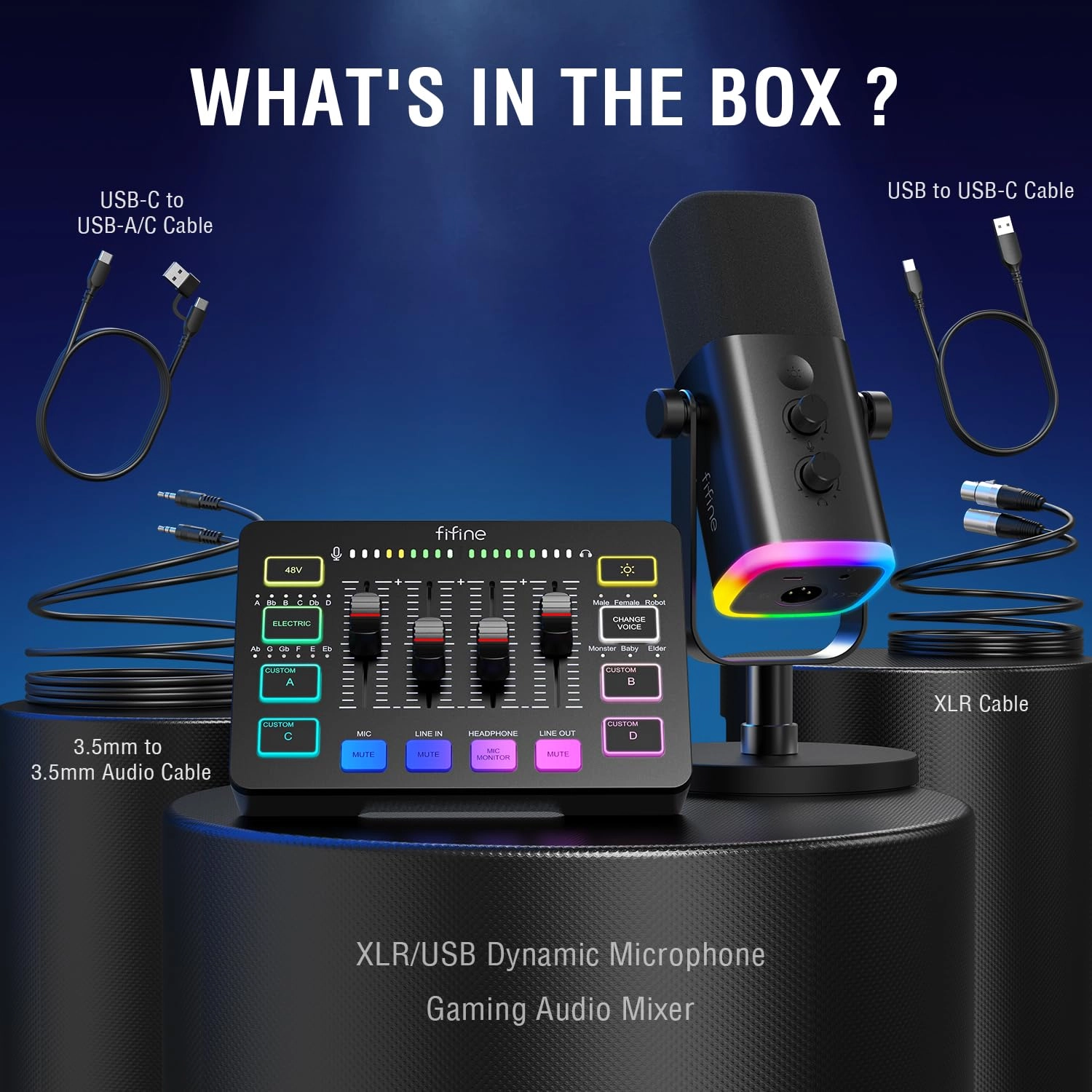 AmpliGame KS5 XLR+USB Microphone Bundle