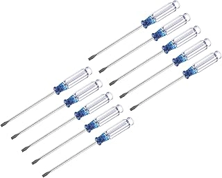 uxcell Mini Slotted Screwdriver Set (10 Pcs)