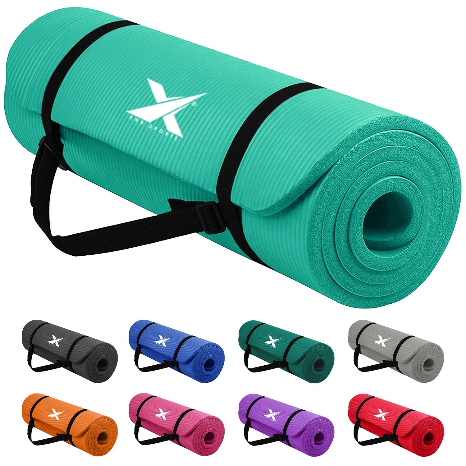 xn8 sports Yoga mat - Nitrile Butadiene Rubber 10mm 15mm