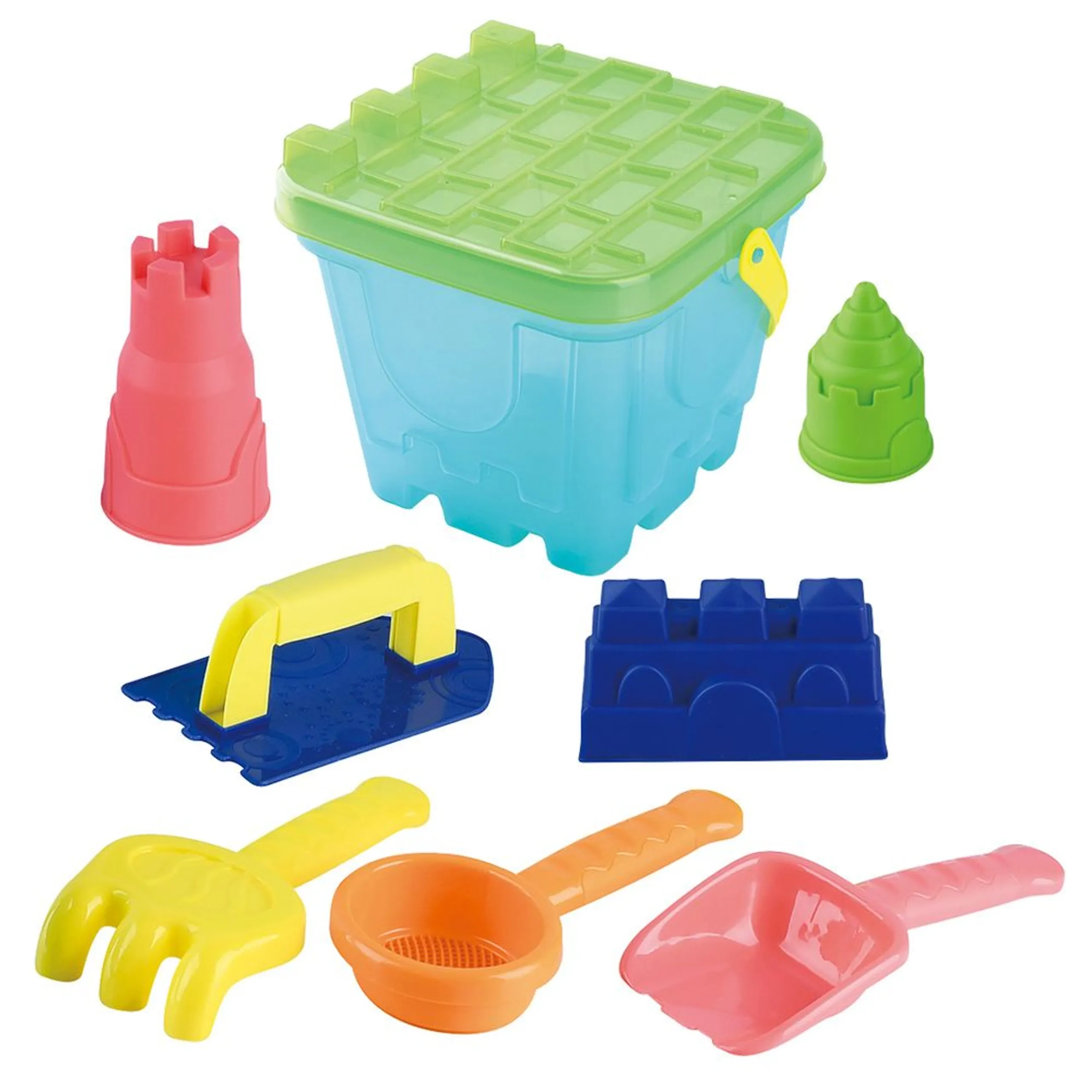 Sand Play & Mould Set - 9 Pcs Mesh Bag