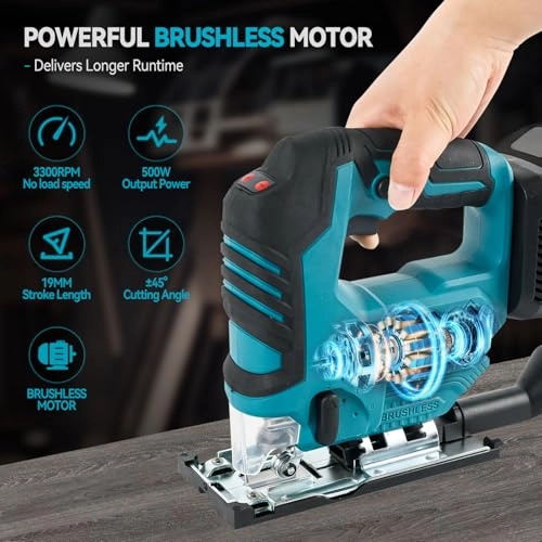 Cordless Electric Jigsaw - 500W