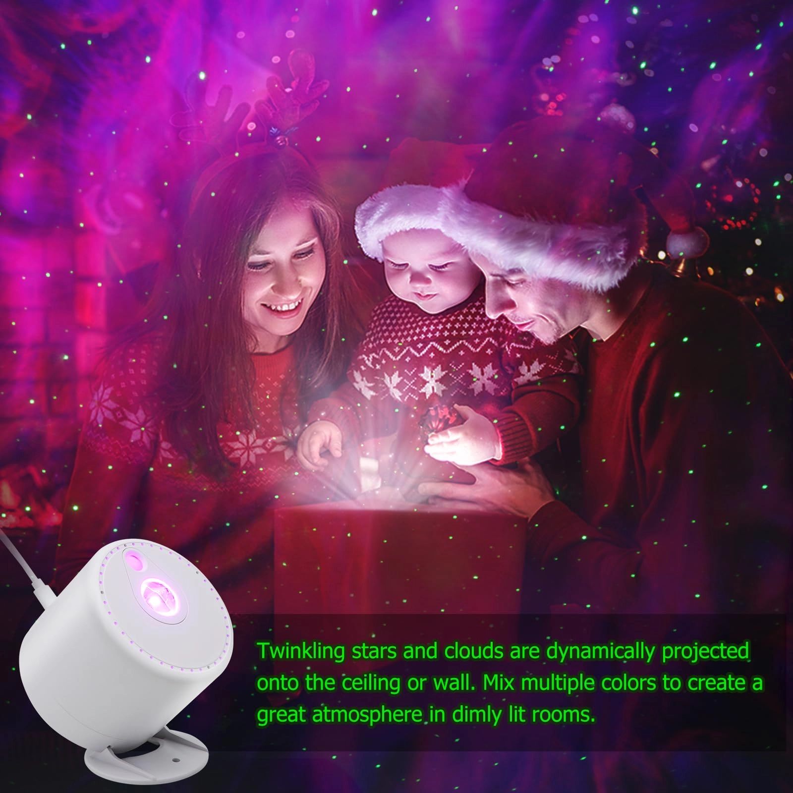 Galaxy Projector - Corded Electric Red Green Blue
