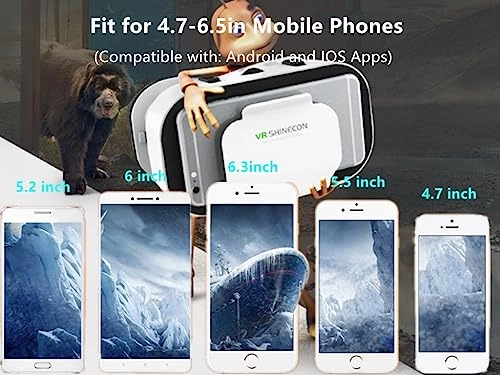 VR Headset - Universal with Controller for 4.7-6.5 Phones